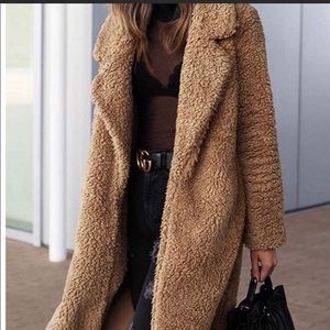 Fuzzy Long Cardigan Coat